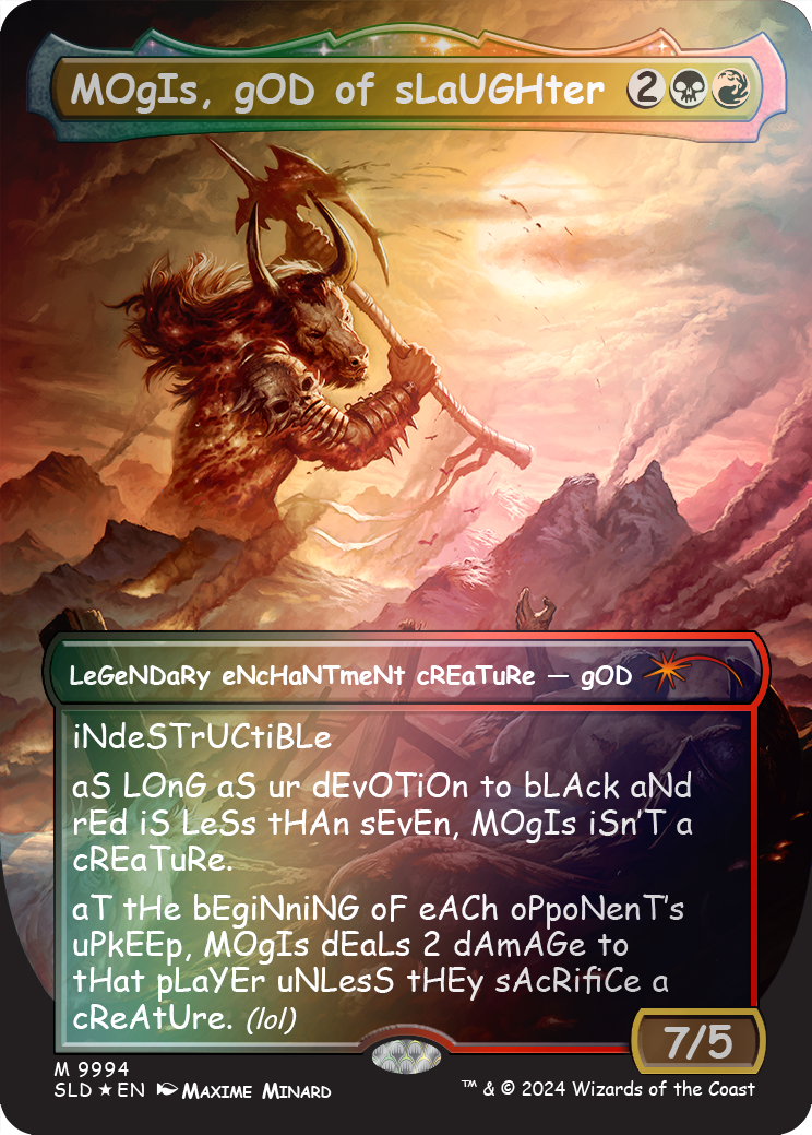 MOgIs, gOD of sLaUGHter (9994) (Rainbow Foil) [Secret Lair Drop Series] | Game Master's Emporium (The New GME)