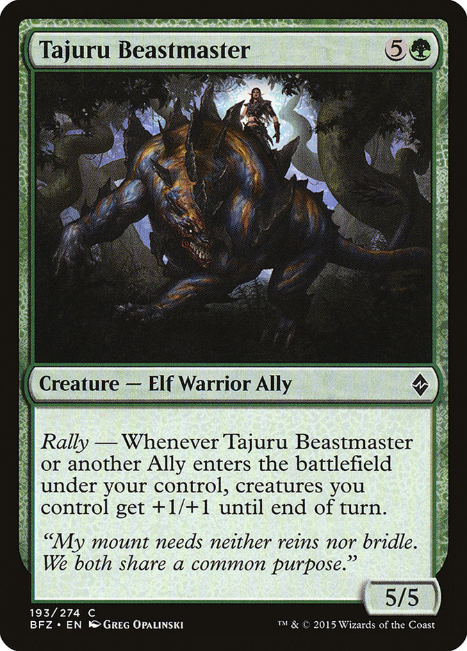 Tajuru Beastmaster [Battle for Zendikar] | Game Master's Emporium (The New GME)