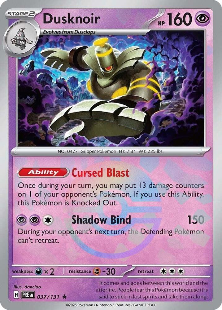 Dusknoir (037/131) (Poke Ball Pattern) [Scarlet & Violet: Prismatic Evolutions] | Game Master's Emporium (The New GME)