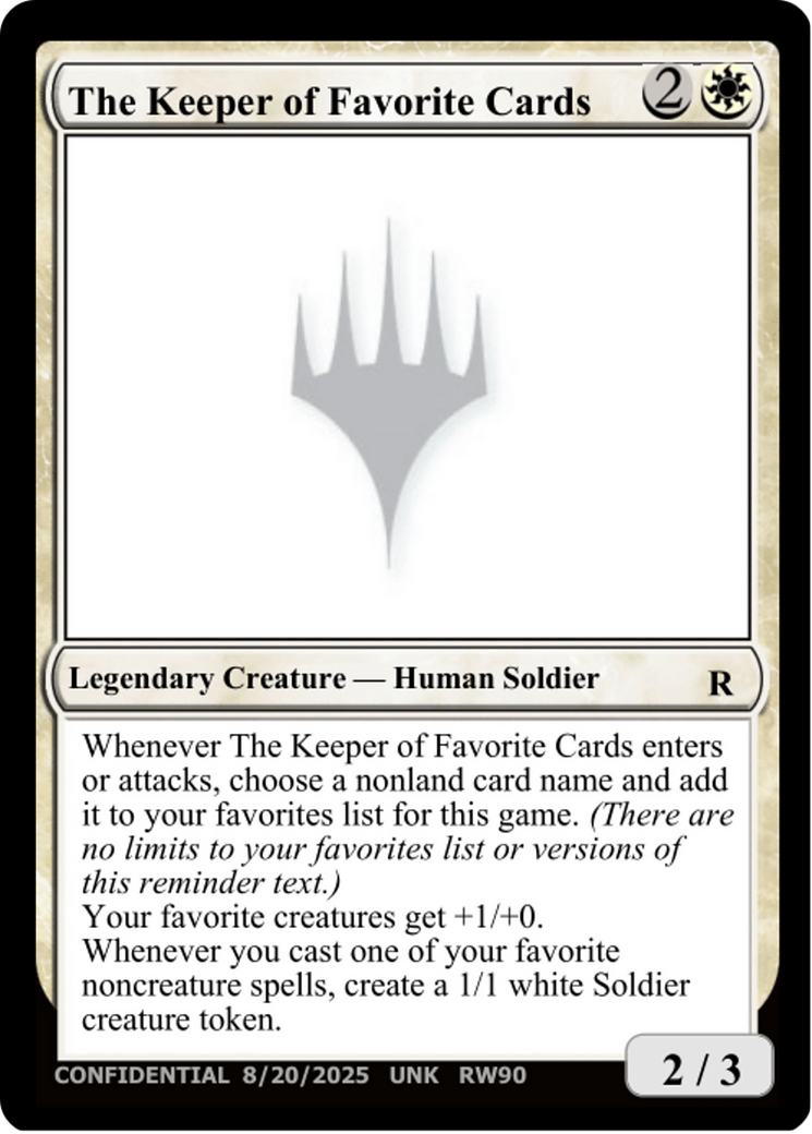 The Keeper of Favorite Cards (8/20/2025) [Unknown Event] | Game Master's Emporium (The New GME)