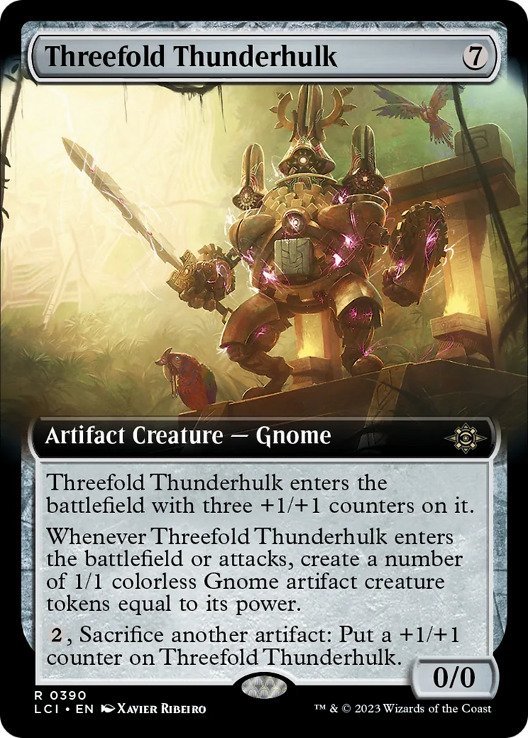 Threefold Thunderhulk (Extended Art) [The Lost Caverns of Ixalan] | Game Master's Emporium (The New GME)