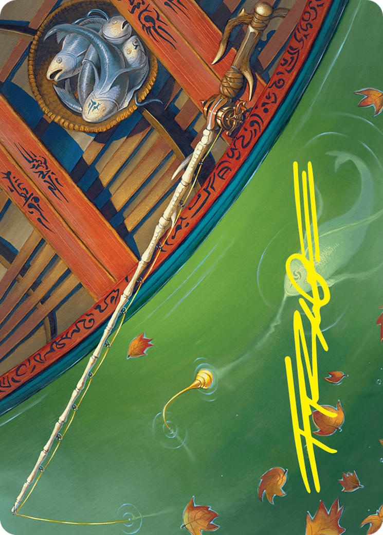 Fishing Pole Art Card (18/54) (Gold-Stamped Signature) [Foundations Art Series] | Game Master's Emporium (The New GME)