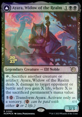 Ayara, Widow of the Realm // Ayara, Furnace Queen [March of the Machine Prerelease Promos] | Game Master's Emporium (The New GME)