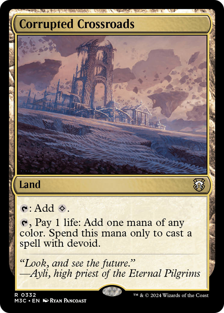 Corrupted Crossroads (Ripple Foil) [Modern Horizons 3 Commander] | Game Master's Emporium (The New GME)