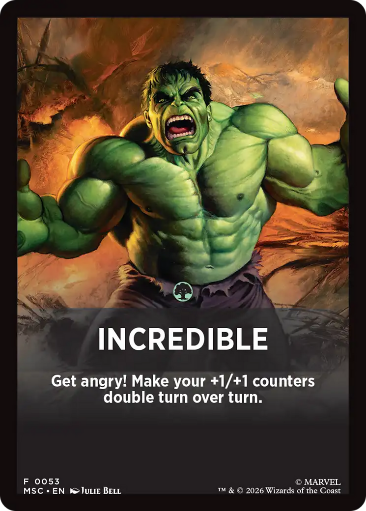 Incredible Theme Card [Marvel Super Heroes Commander] | Game Master's Emporium (The New GME)
