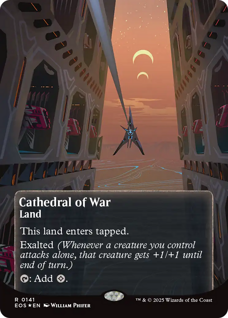 Cathedral of War (0141) (Borderless) (Galaxy Foil) [Edge of Eternities: Stellar Sights] | Game Master's Emporium (The New GME)
