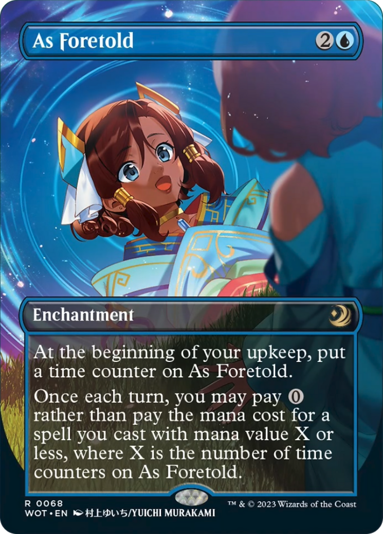 As Foretold (Anime Borderless) (Confetti Foil) [Wilds of Eldraine: Enchanting Tales] | Game Master's Emporium (The New GME)