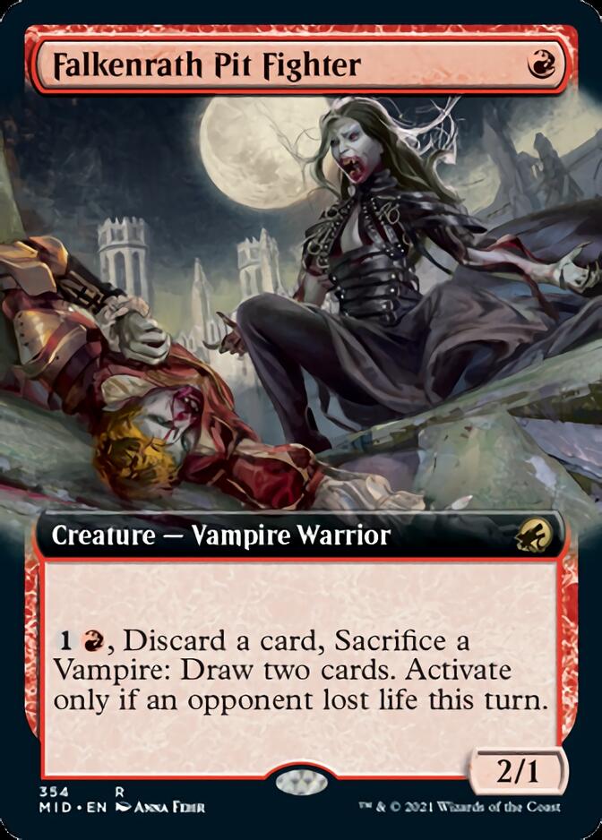 Falkenrath Pit Fighter (Extended Art) [Innistrad: Midnight Hunt] | Game Master's Emporium (The New GME)