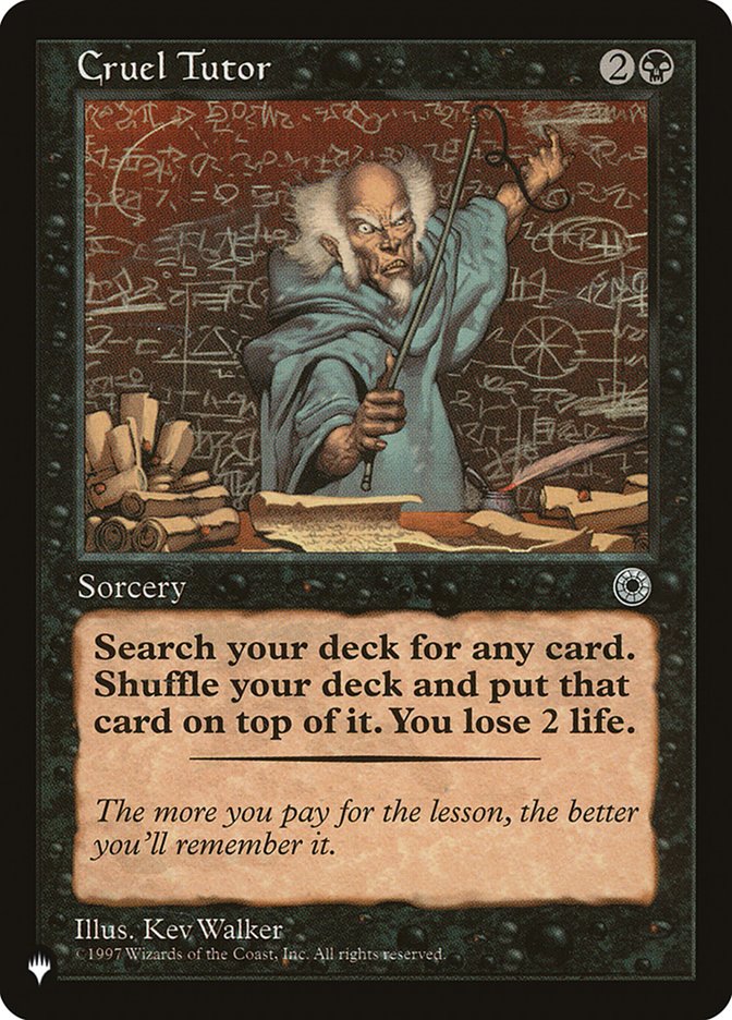 Cruel Tutor [The List] | Game Master's Emporium (The New GME)