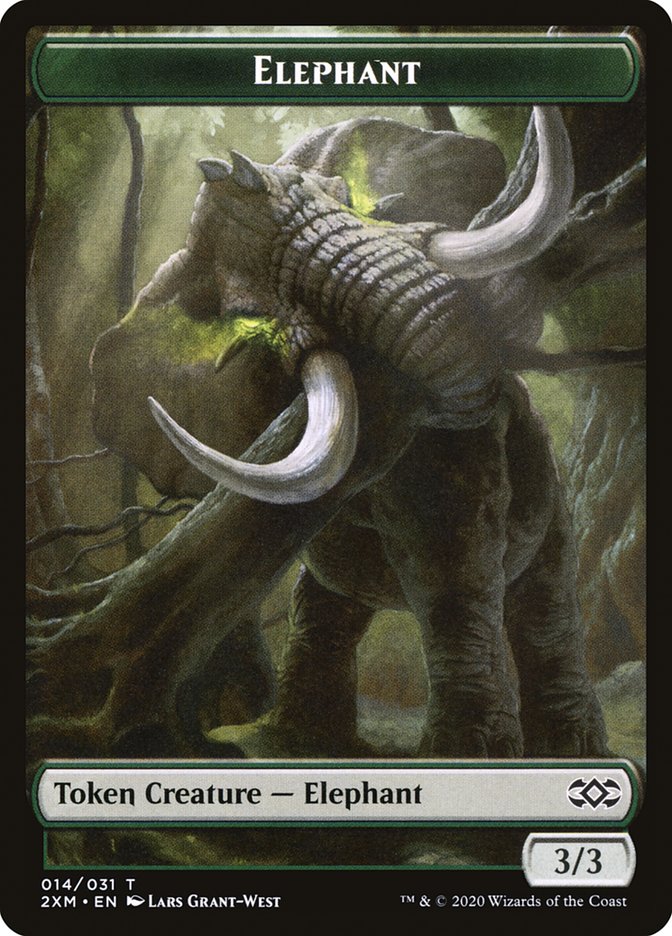 Angel // Elephant Double-Sided Token [Double Masters Tokens] | Game Master's Emporium (The New GME)