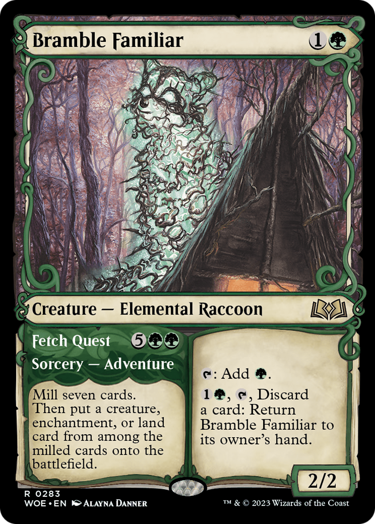 Bramble Familiar // Fetch Quest (Showcase) [Wilds of Eldraine] | Game Master's Emporium (The New GME)