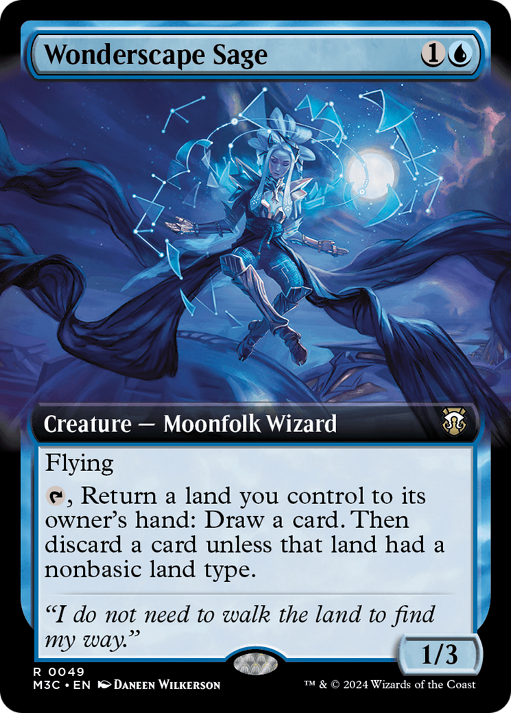 Wonderscape Sage (Extended Art) [Modern Horizons 3 Commander] | Game Master's Emporium (The New GME)