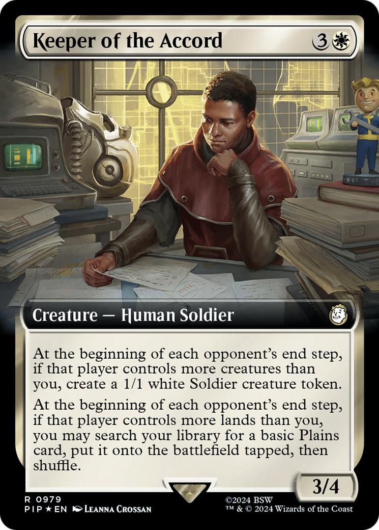 Keeper of the Accord (Extended Art) (Surge Foil) [Fallout] | Game Master's Emporium (The New GME)