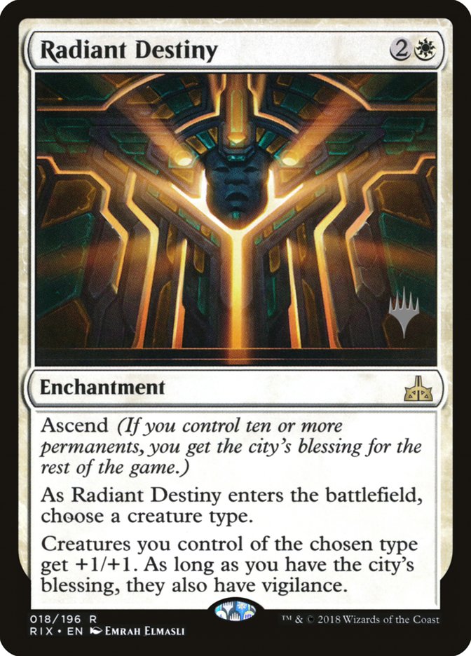Radiant Destiny (Promo Pack) [Rivals of Ixalan Promos] | Game Master's Emporium (The New GME)