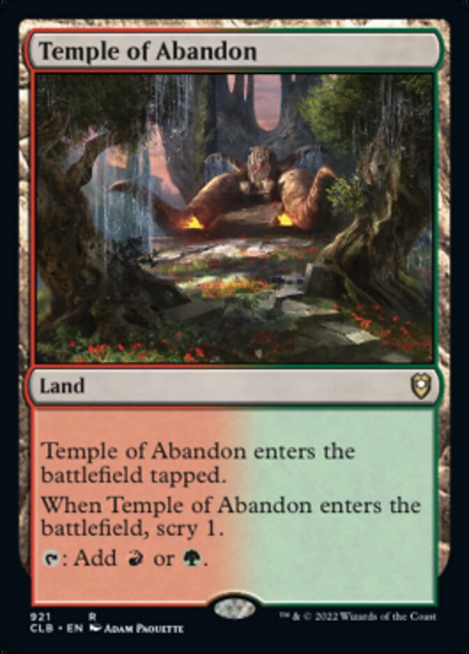 Temple of Abandon [Commander Legends: Battle for Baldur's Gate] | Game Master's Emporium (The New GME)
