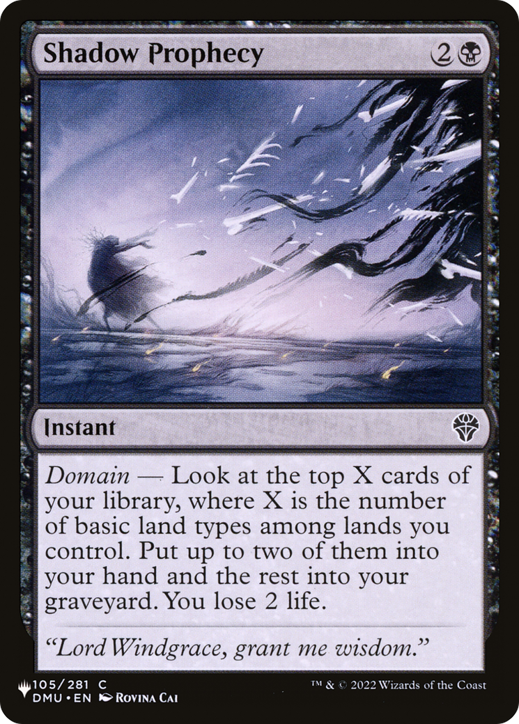 Shadow Prophecy [The List] | Game Master's Emporium (The New GME)