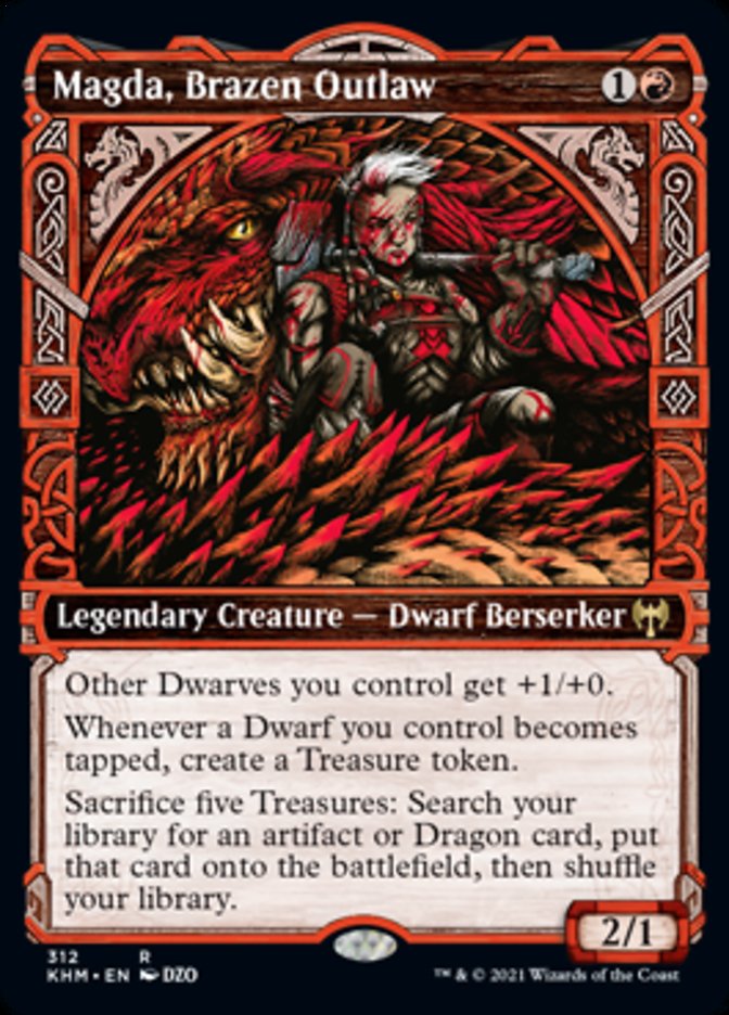 Magda, Brazen Outlaw (Showcase) [Kaldheim] | Game Master's Emporium (The New GME)