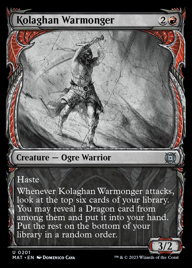 Kolaghan Warmonger (Showcase Halo Foil) [March of the Machine: The Aftermath] | Game Master's Emporium (The New GME)