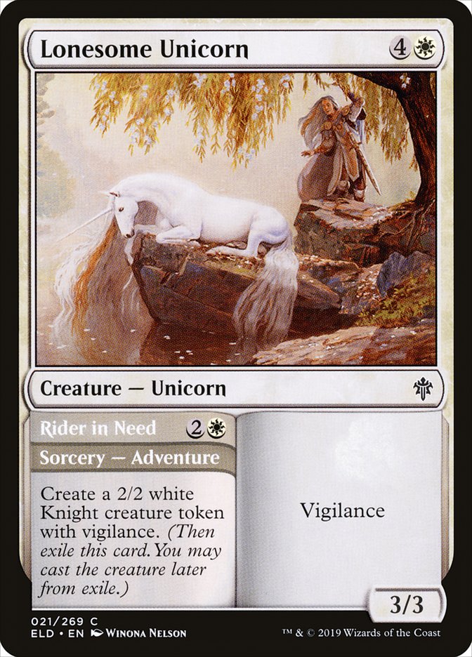 Lonesome Unicorn // Rider in Need [Throne of Eldraine] | Game Master's Emporium (The New GME)