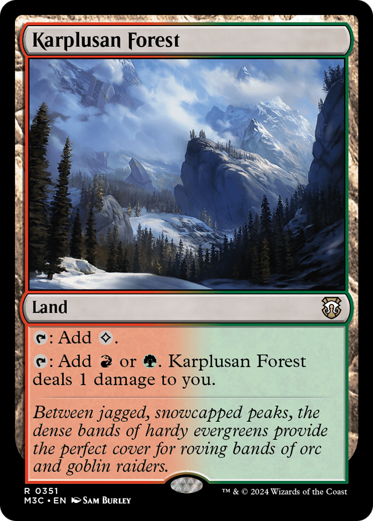 Karplusan Forest (Ripple Foil) [Modern Horizons 3 Commander] | Game Master's Emporium (The New GME)