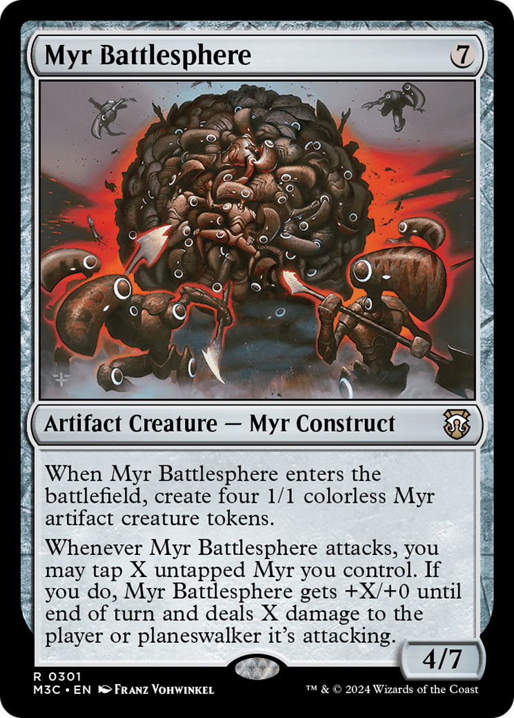 Myr Battlesphere (Ripple Foil) [Modern Horizons 3 Commander] | Game Master's Emporium (The New GME)