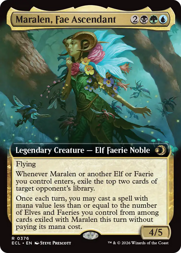 Maralen, Fae Ascendant (Extended Art) [Lorwyn Eclipsed] | Game Master's Emporium (The New GME)