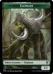 Human Soldier // Elephant Double-Sided Token [Phyrexia: All Will Be One Commander Tokens] | Game Master's Emporium (The New GME)