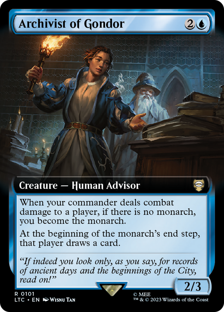 Archivist of Gondor (Extended Art) [The Lord of the Rings: Tales of Middle-Earth Commander] | Game Master's Emporium (The New GME)