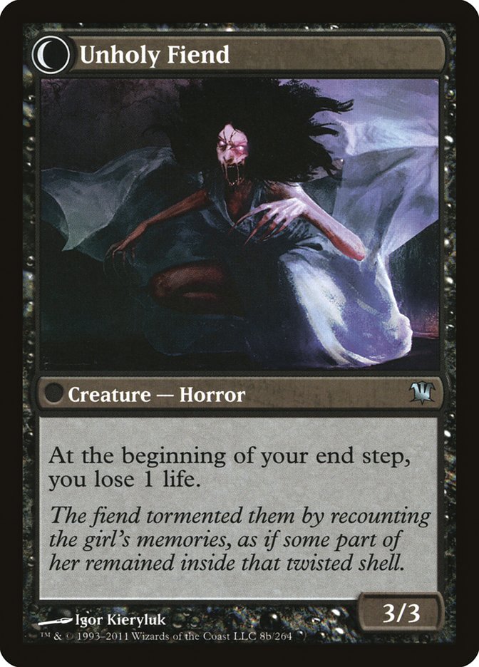 Cloistered Youth // Unholy Fiend [Innistrad] | Game Master's Emporium (The New GME)