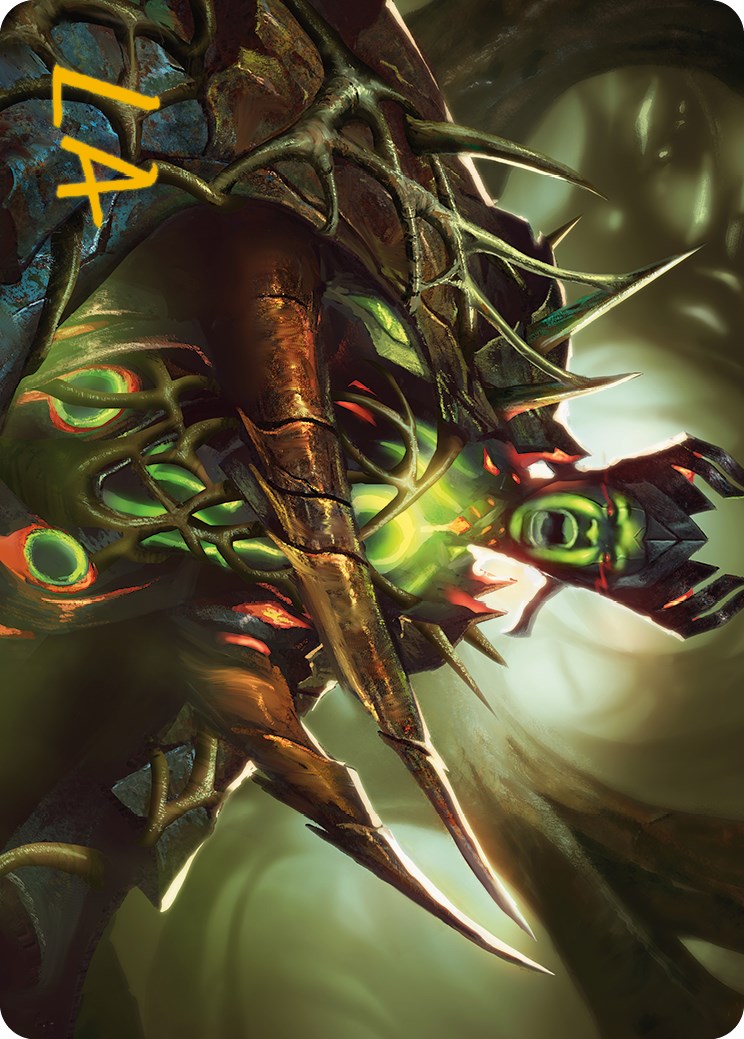 Maze's Mantle Art Card (Gold-Stamped Signature) [Phyrexia: All Will Be One Art Series] | Game Master's Emporium (The New GME)