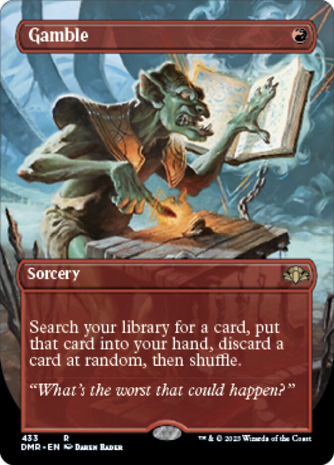 Gamble (Borderless Alternate Art) [Dominaria Remastered] | Game Master's Emporium (The New GME)