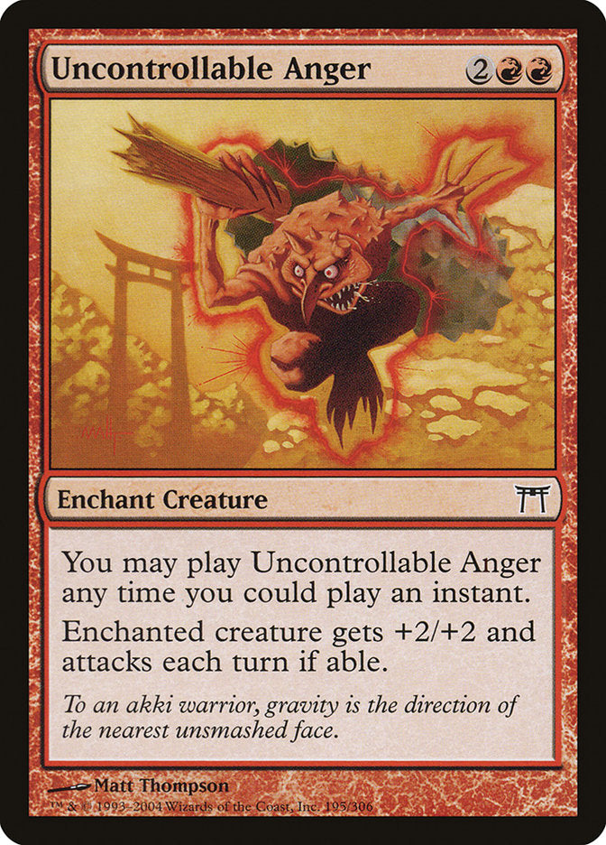 Uncontrollable Anger [Champions of Kamigawa] | Game Master's Emporium (The New GME)