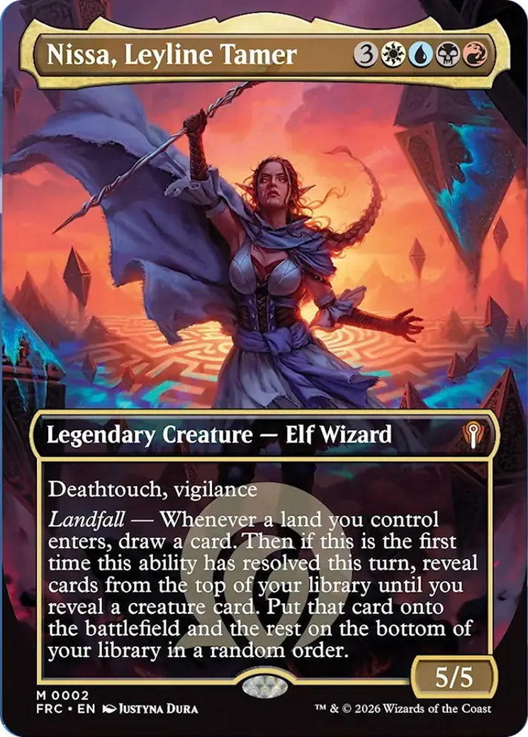 Nissa, Leyline Tamer (Borderless) [Reality Fracture Commander] | Game Master's Emporium (The New GME)