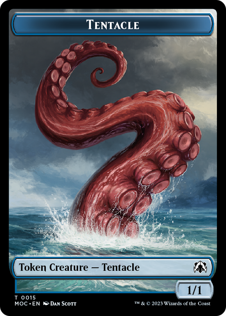 Tentacle // Human (26) Double-Sided Token [March of the Machine Commander Tokens] | Game Master's Emporium (The New GME)