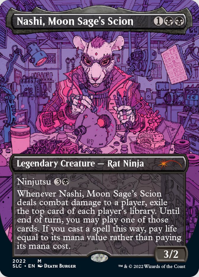Nashi, Moon Sage's Scion (Borderless) [Secret Lair Countdown Kit] | Game Master's Emporium (The New GME)