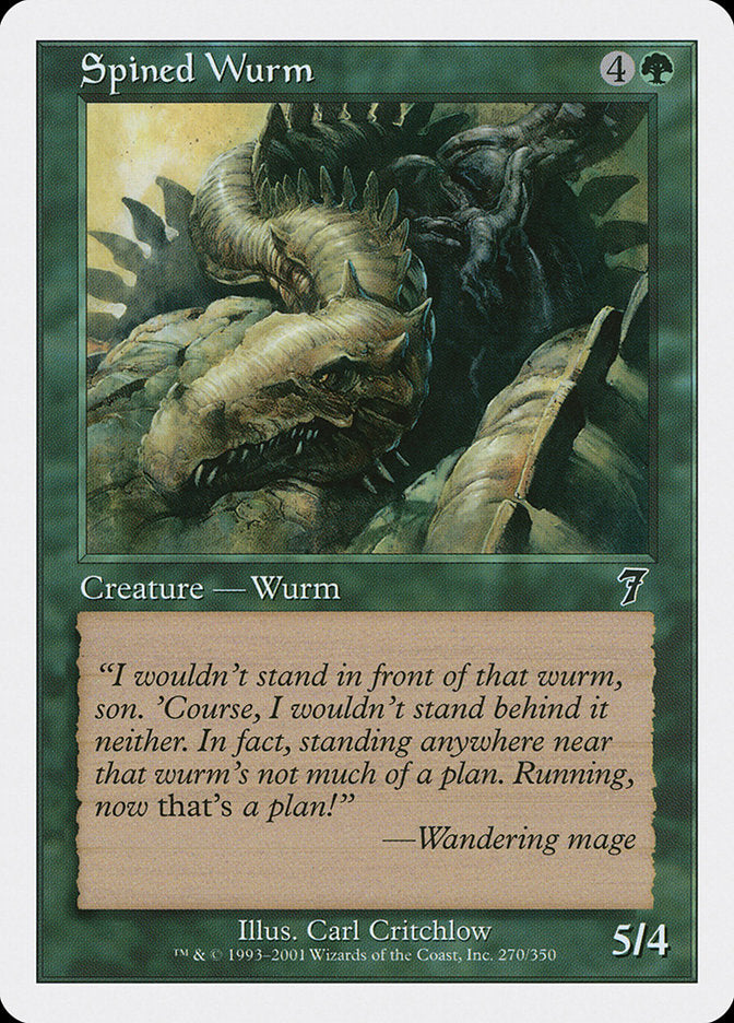 Spined Wurm [Seventh Edition] | Game Master's Emporium (The New GME)