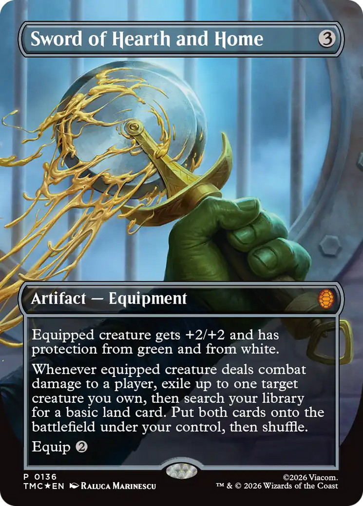 Sword of Hearth and Home (Borderless) [Teenage Mutant Ninja Turtles Promos] | Game Master's Emporium (The New GME)