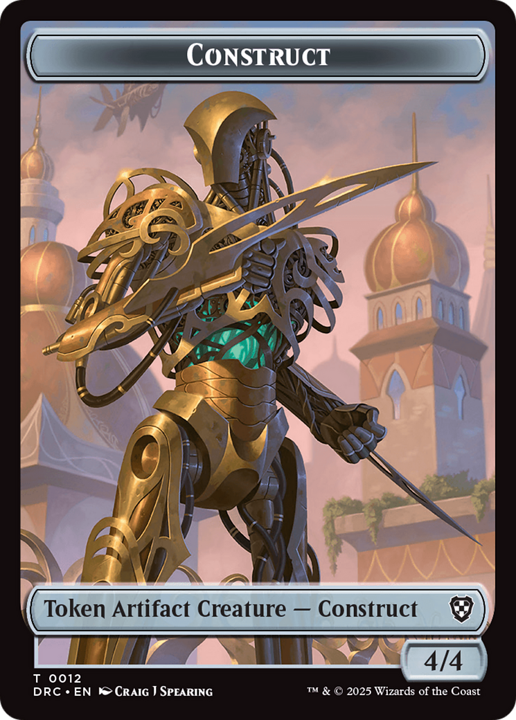 Construct // Golem (0013) Double-Sided Token [Aetherdrift Commander Tokens] | Game Master's Emporium (The New GME)