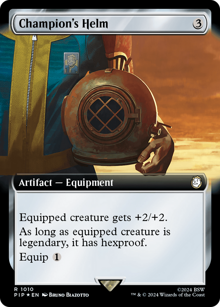 Champion's Helm (Extended Art) (Surge Foil) [Fallout] | Game Master's Emporium (The New GME)