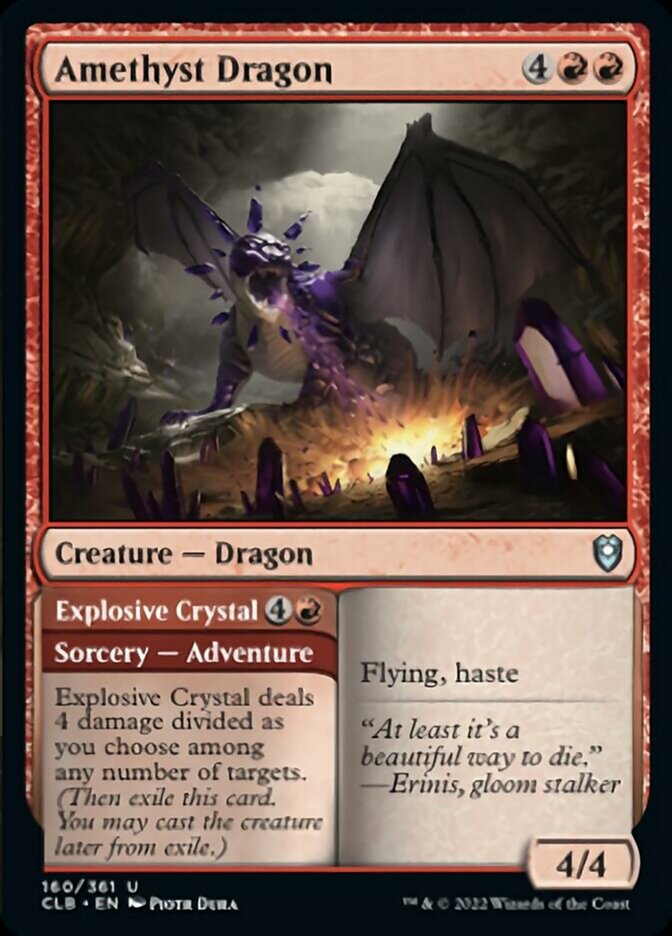 Amethyst Dragon // Explosive Crystal [Commander Legends: Battle for Baldur's Gate] | Game Master's Emporium (The New GME)