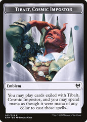 Elf Warrior // Tibalt, Cosmic Impostor Emblem Double-Sided Token [Kaldheim Tokens] | Game Master's Emporium (The New GME)