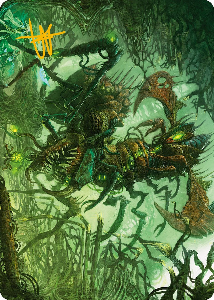 Skyscythe Engulfer Art Card (Gold-Stamped Signature) [Phyrexia: All Will Be One Art Series] | Game Master's Emporium (The New GME)