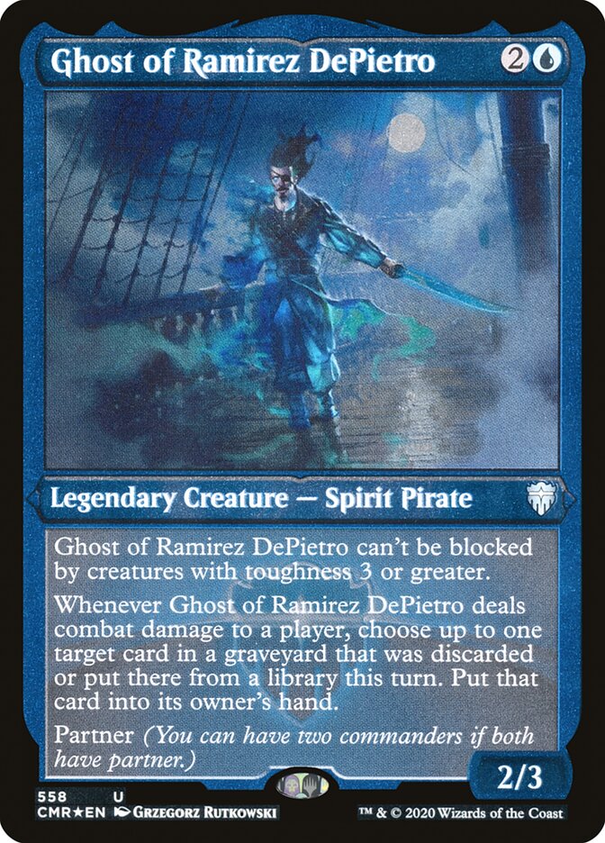Ghost of Ramirez DePietro (Etched) [Commander Legends] | Game Master's Emporium (The New GME)