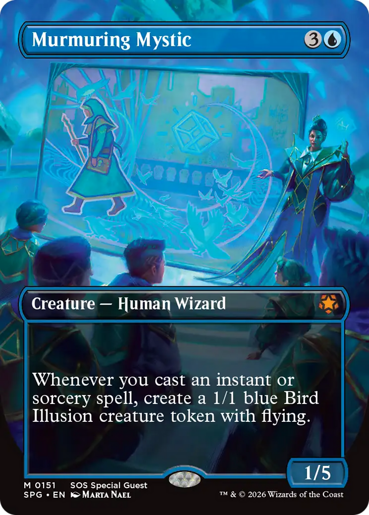 Murmuring Mystic (Borderless) [Secrets of Strixhaven Special Guests] | Game Master's Emporium (The New GME)