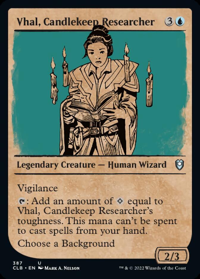 Vhal, Candlekeep Researcher (Showcase) [Commander Legends: Battle for Baldur's Gate] | Game Master's Emporium (The New GME)