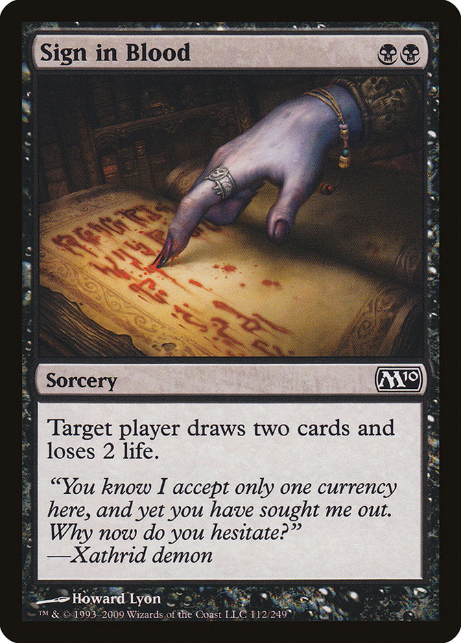 Sign in Blood [Magic 2010] | Game Master's Emporium (The New GME)