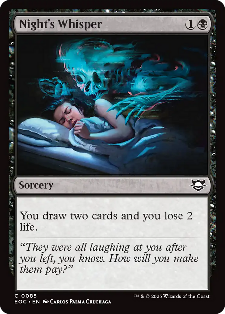 Night's Whisper [Edge of Eternities Commander] | Game Master's Emporium (The New GME)