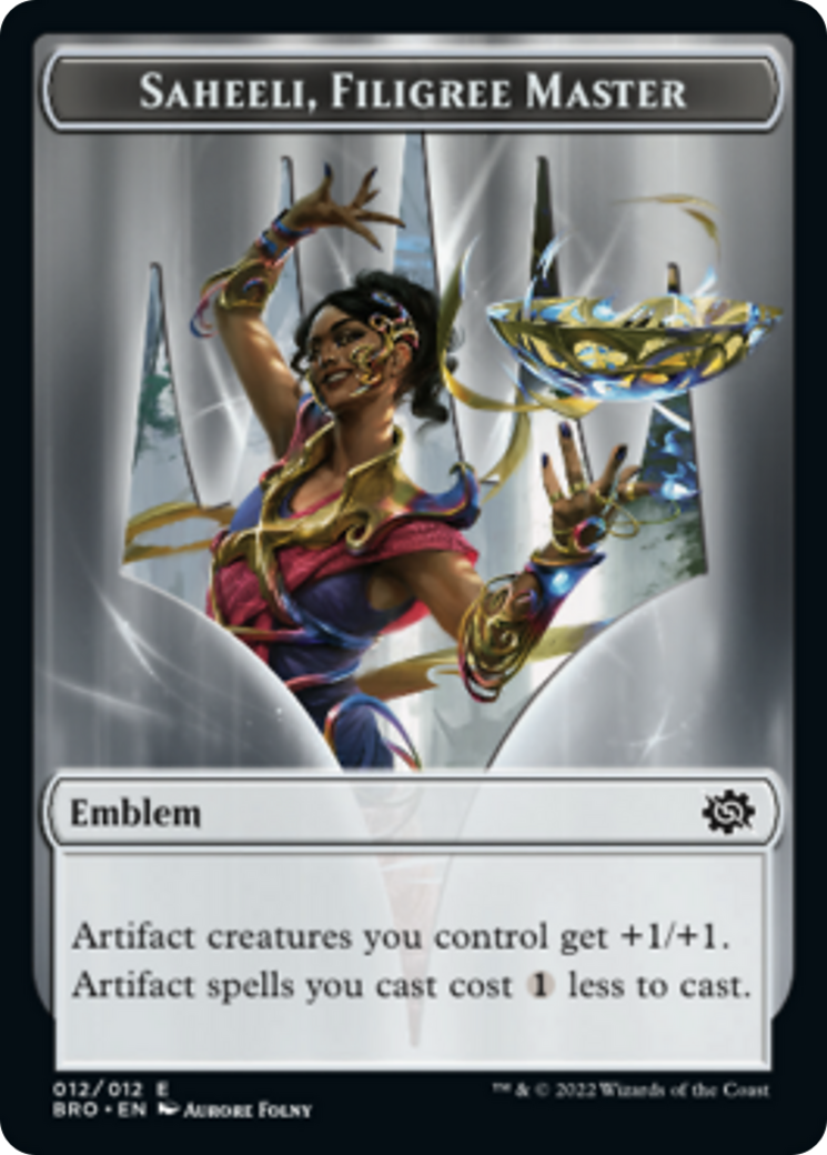 Saheeli, Filigree Master Emblem [The Brothers' War Tokens] | Game Master's Emporium (The New GME)