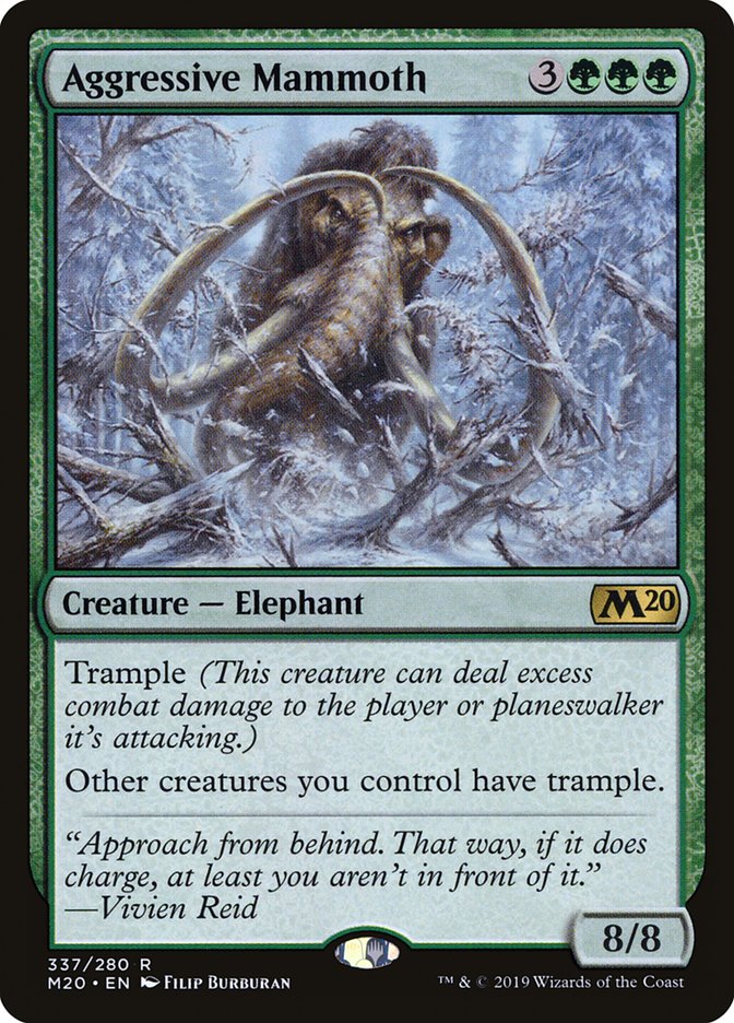 Aggressive Mammoth [Core Set 2020] | Game Master's Emporium (The New GME)