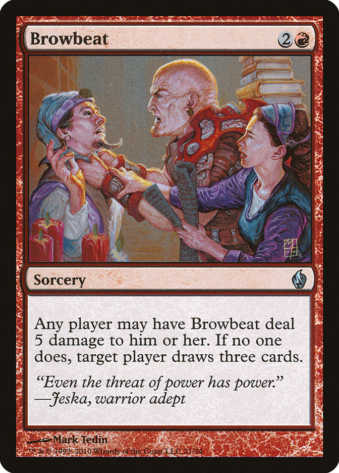 Browbeat [Premium Deck Series: Fire and Lightning] | Game Master's Emporium (The New GME)